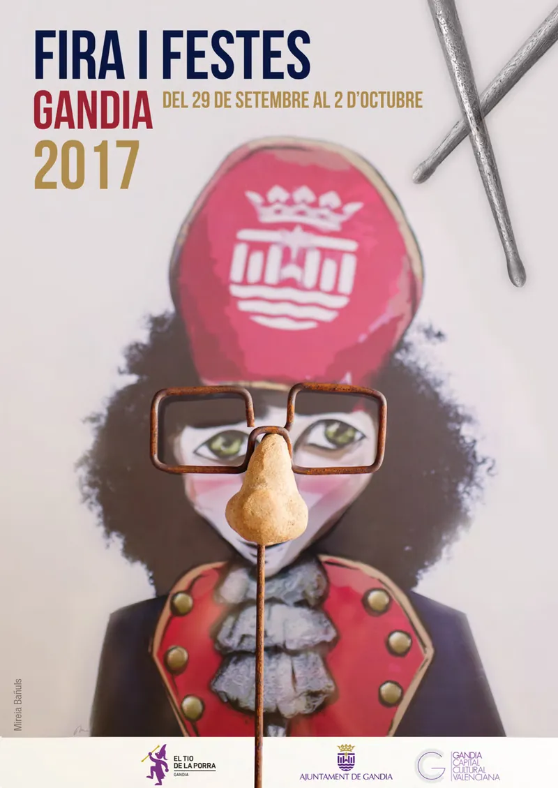 Cartel de la Fira i Festes de Gandia 2017, obra de Mireia Bañuls