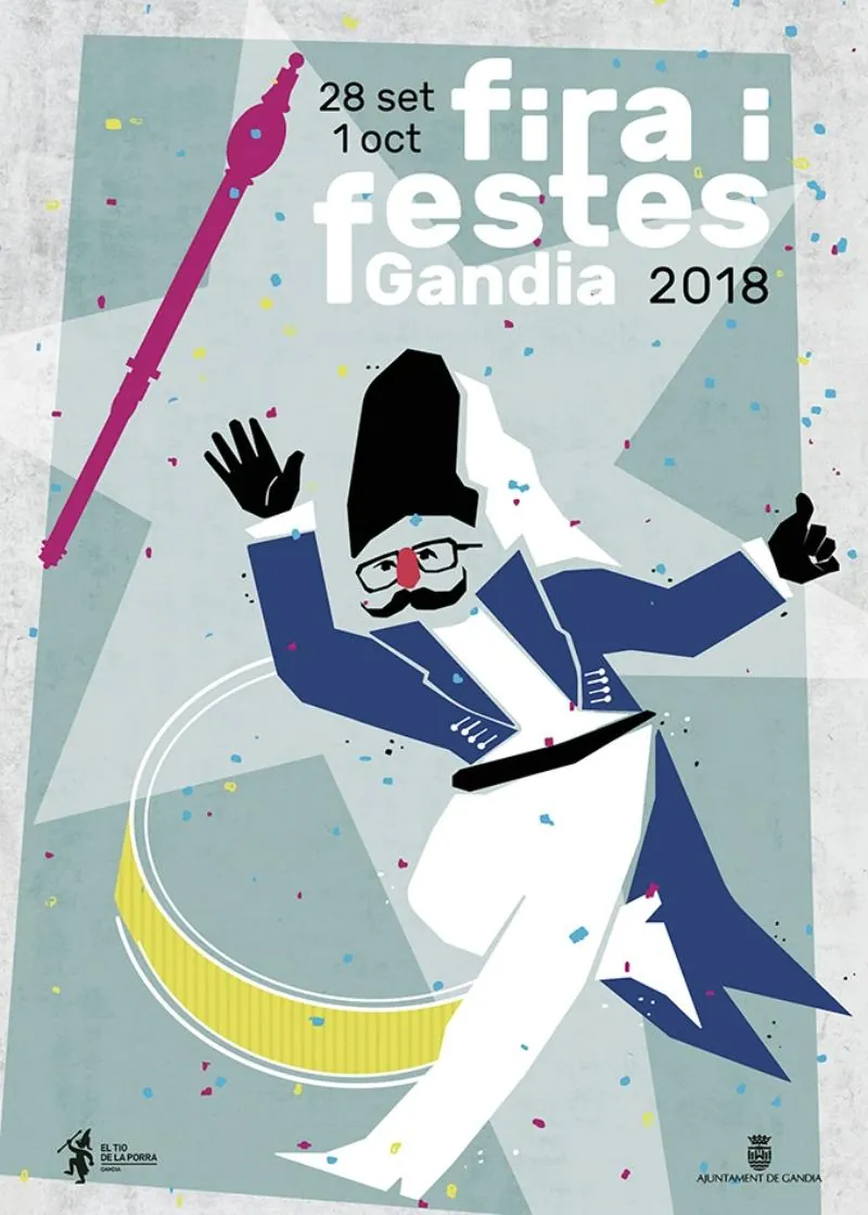 Cartel de la Fira i Festes de Gandia 2018, obra de Mireia Durà