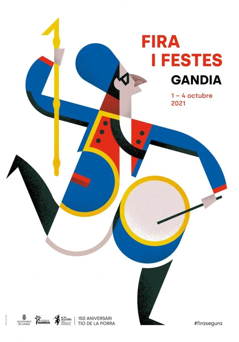 Cartel de la Fira i Festes de Gandia 2021, obra de Vicent Ramon Pascual