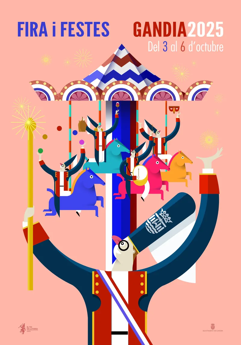 Cartel de la Fira i Festes de Gandia 2025, obra de Daniel García